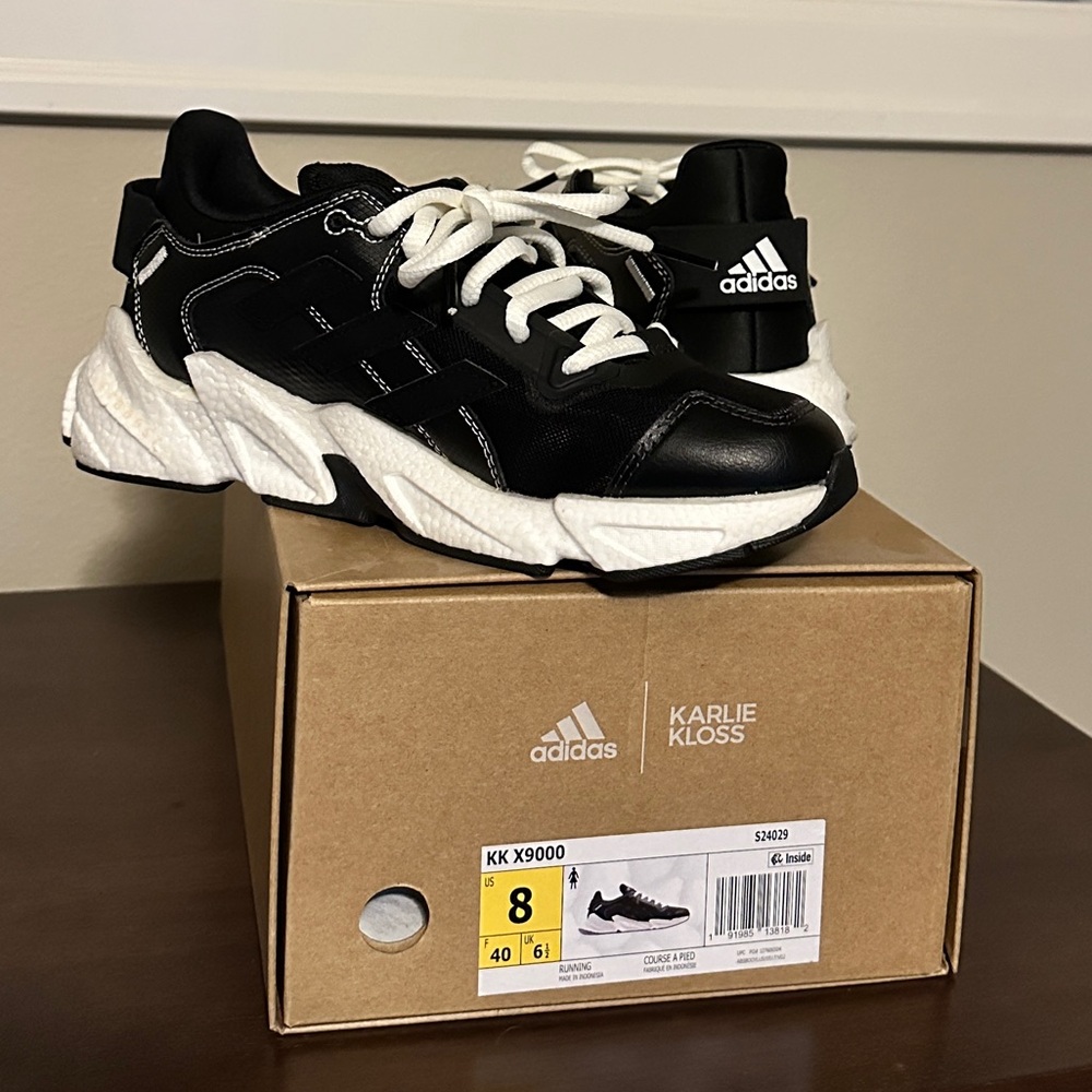 New in Box Karlie Kloss Adidas Women's Black and White Sneakers